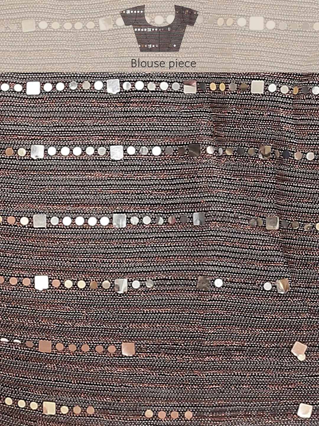 Striped Bollywood Polyester Saree  (Pink)